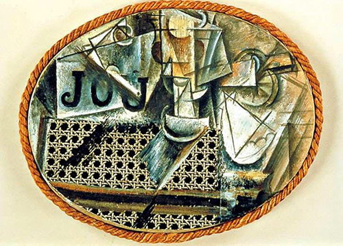 Naturaleza Muerta con Silla de Rejilla. 1912.